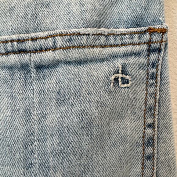 Rag & Bone Nina Ripped High Waist Ankle Cigarette Denim Jeans -Jade  size 27 - Picture 5 of 9
